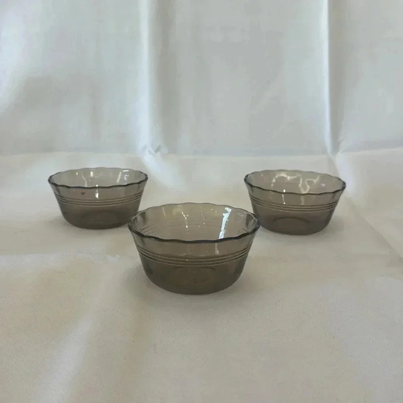 Pyrex Vintage Amber Custard Cups Set of 3 G-75 #463 175mL - Picture 2 of 4